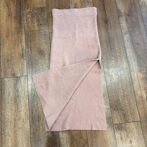 Aritzia Wilfred Free Womens Small Pink Long Slit Midi Skirt Cozy Terry Cloth